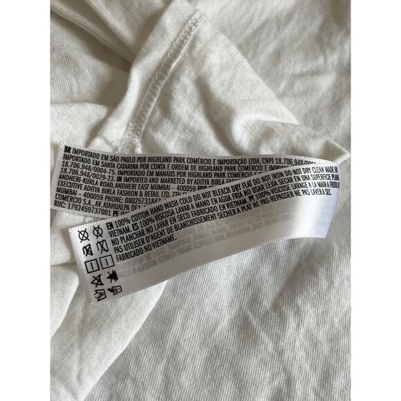 Forever 21 with purpose white rose grateful 100% cotton T-shirt - Picture 6 of 6